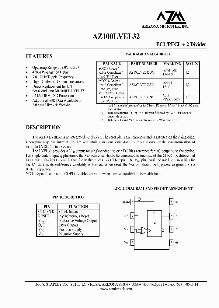 AZ100LVEL32DG_4643163.PDF Datasheet