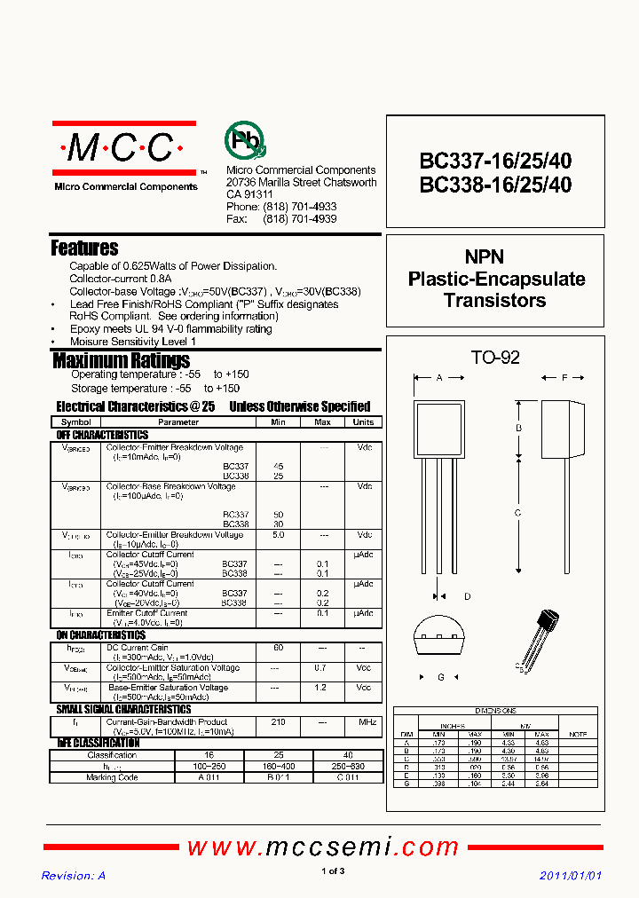 BC337-1611_4643580.PDF Datasheet
