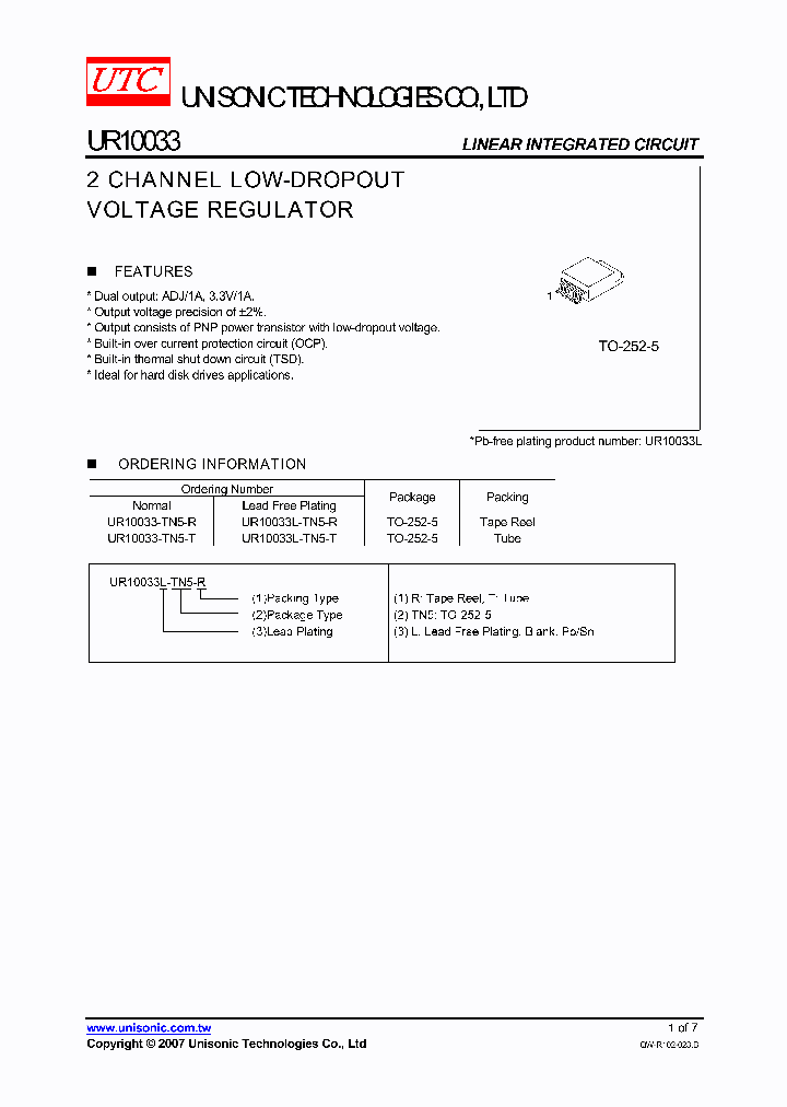 UR10033L-TN5-R_4644779.PDF Datasheet