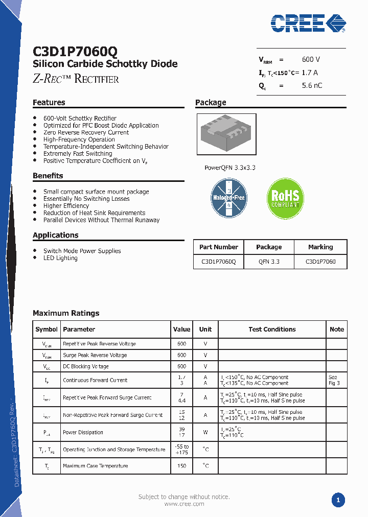 C3D1P7060Q_4646480.PDF Datasheet