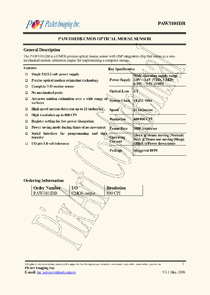 PAW3101DB_4647782.PDF Datasheet