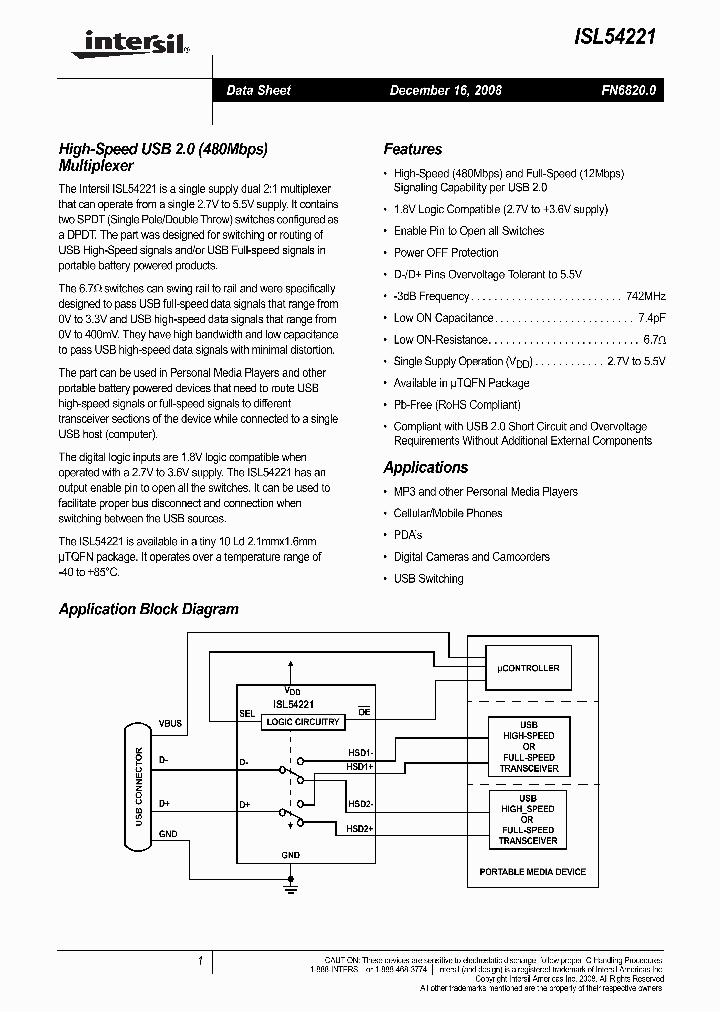 ISL54221IRUZ-T_4648113.PDF Datasheet
