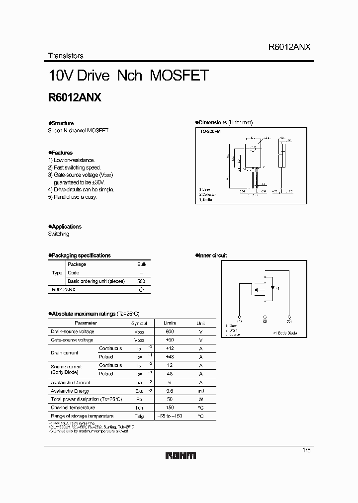 R6012ANX_4649348.PDF Datasheet