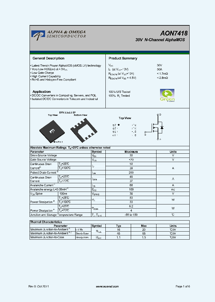 AON7418_4651640.PDF Datasheet