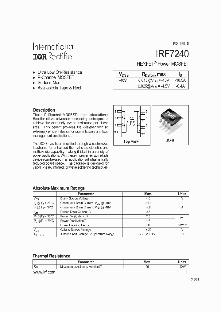 IRF7240TR_4652384.PDF Datasheet