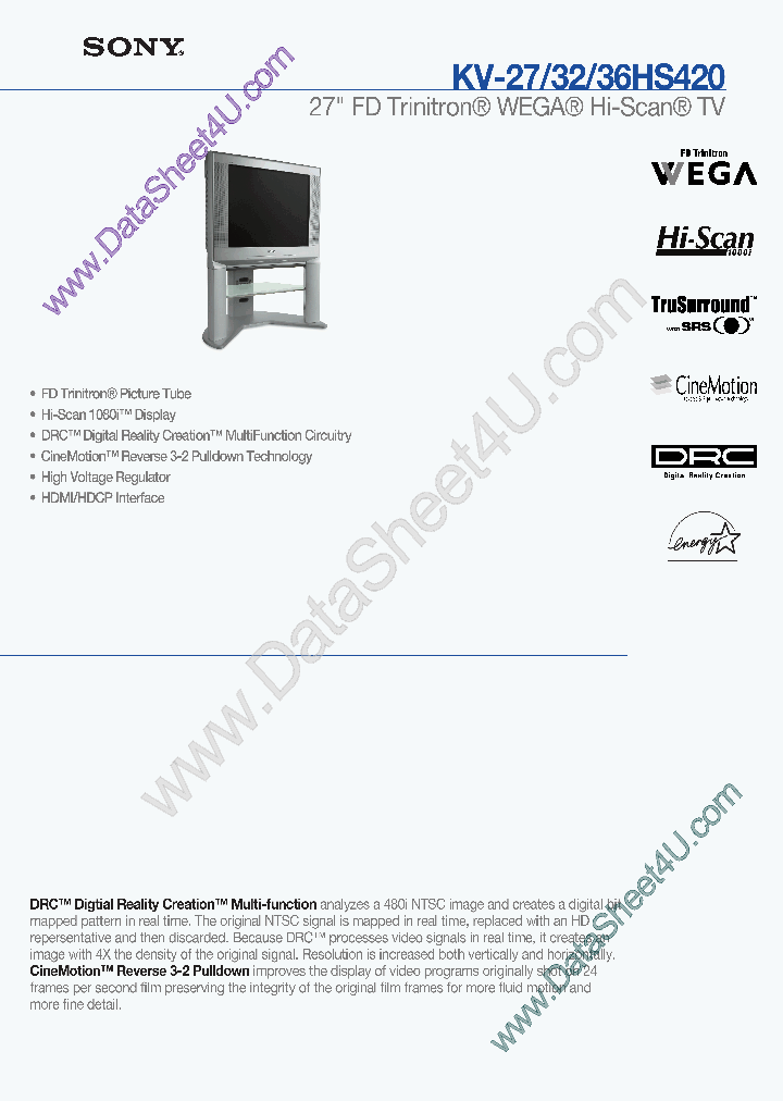 KV-32HS420_4654637.PDF Datasheet