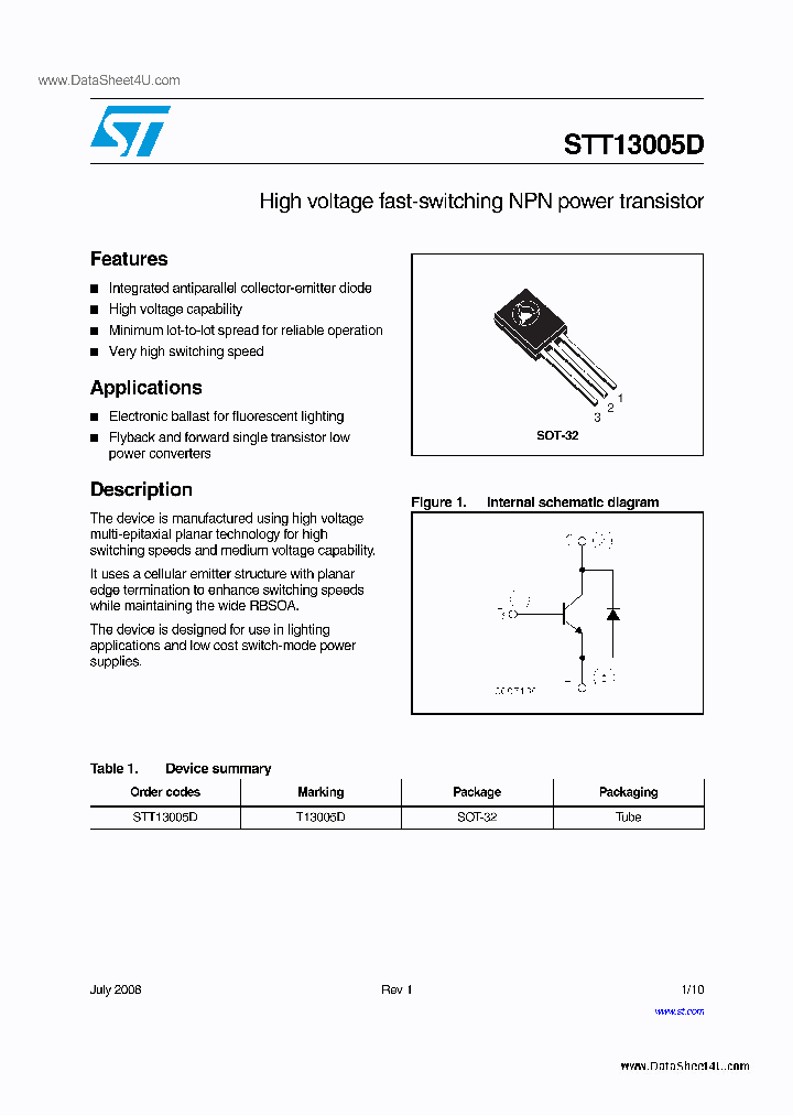 STT13005D_4655566.PDF Datasheet