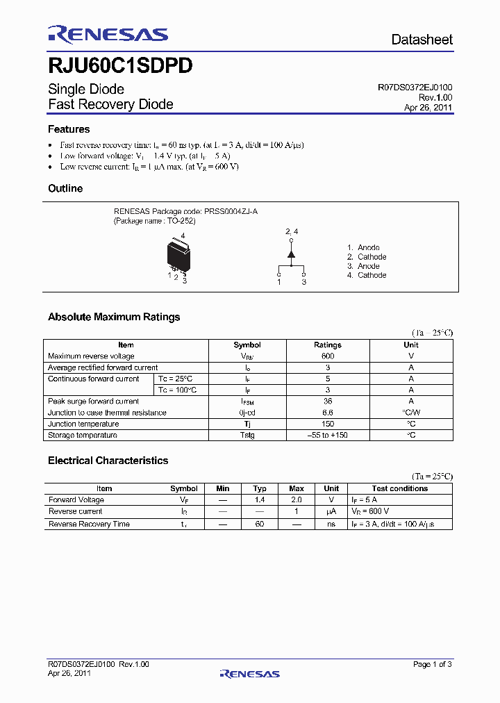 RJU60C1SDPD_4656540.PDF Datasheet