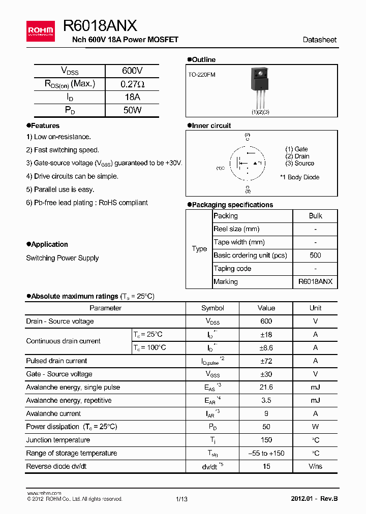 R6018ANX12_4660156.PDF Datasheet