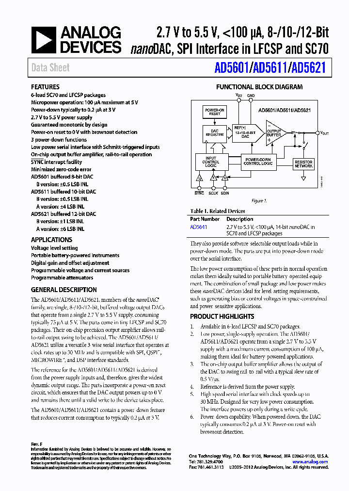 AD5601BCPZ-RL7_4661455.PDF Datasheet