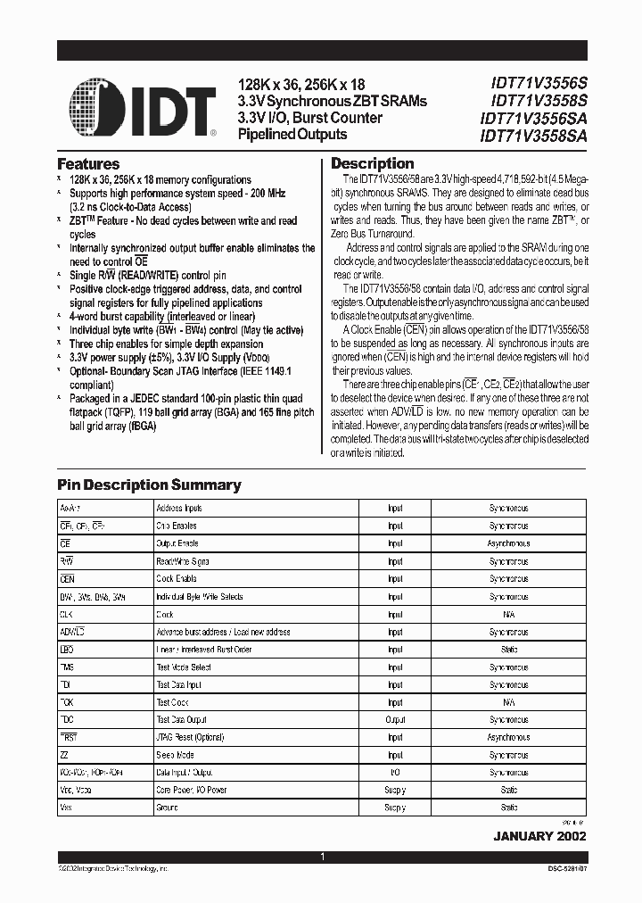 IDT71V3558S200PF_4662034.PDF Datasheet