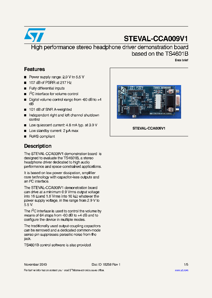 STEVAL-CCA009V1_4662791.PDF Datasheet