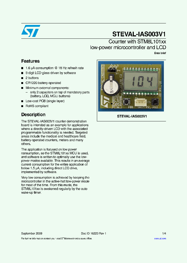 STEVAL-IAS003V1_4662807.PDF Datasheet