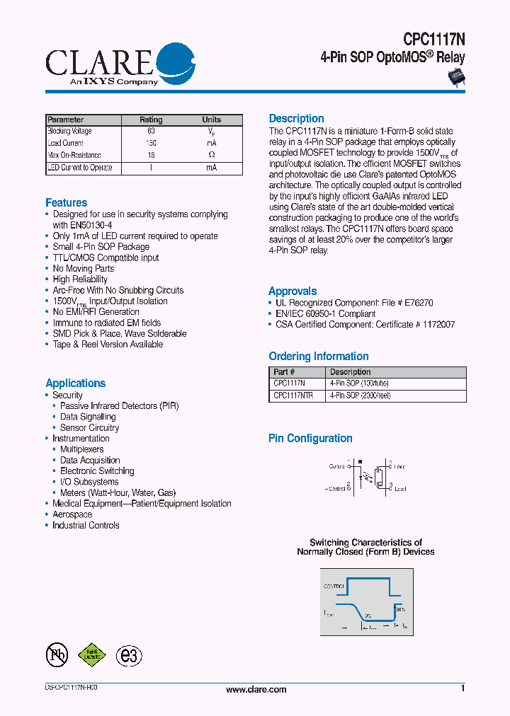 CPC1117N_4663815.PDF Datasheet