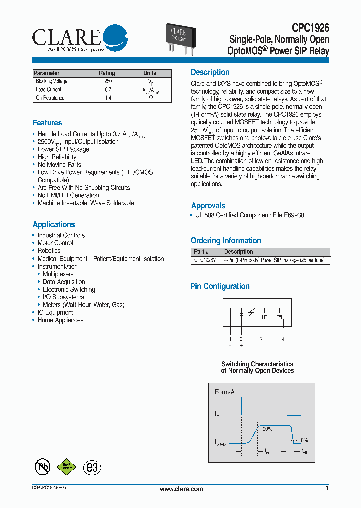 CPC1926_4663957.PDF Datasheet