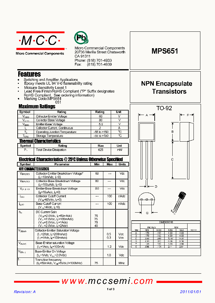 MPS651_4666837.PDF Datasheet