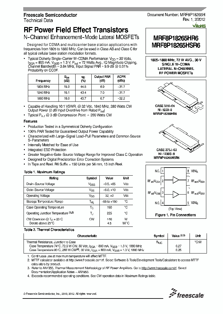 MRF8P18265H_4667888.PDF Datasheet