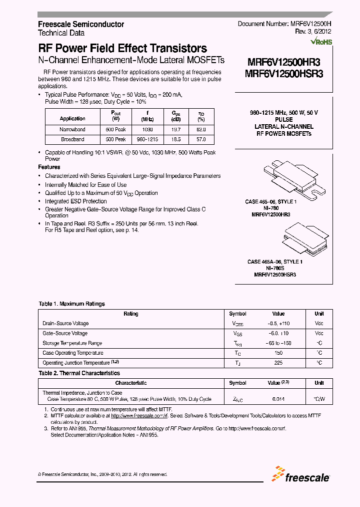 MRF6V12500H_4668174.PDF Datasheet