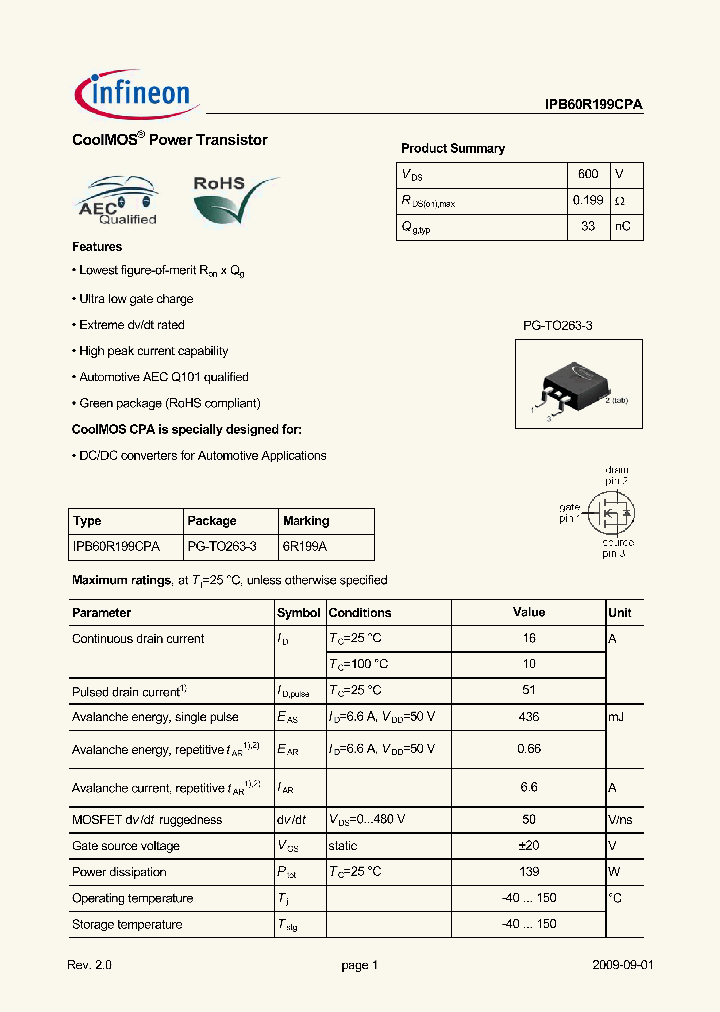 IPB60R199CPA_4669838.PDF Datasheet