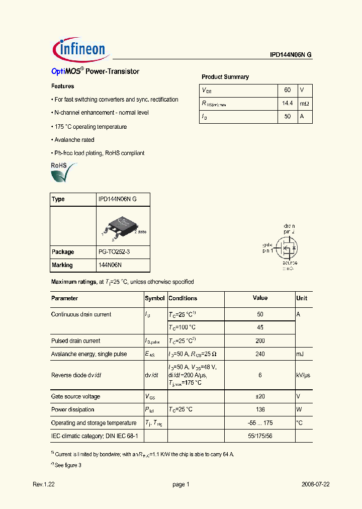 IPD144N06NG_4669853.PDF Datasheet