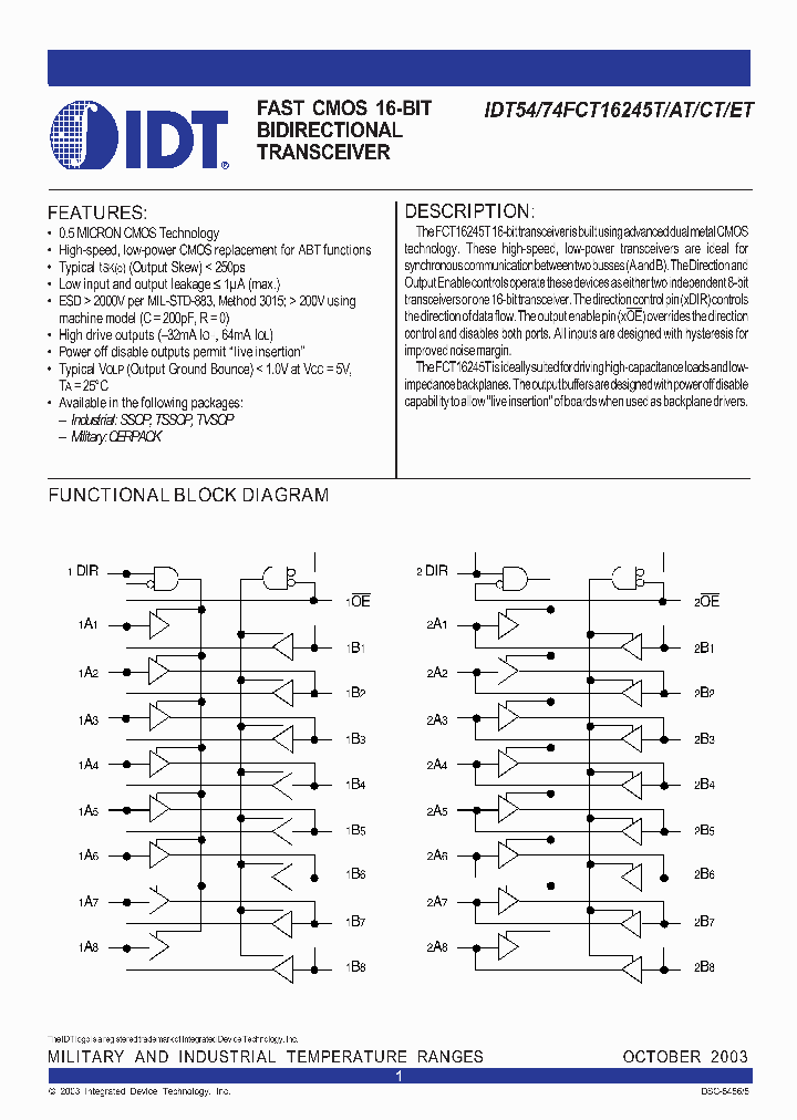 IDT74FCT16245ATPA_4670189.PDF Datasheet