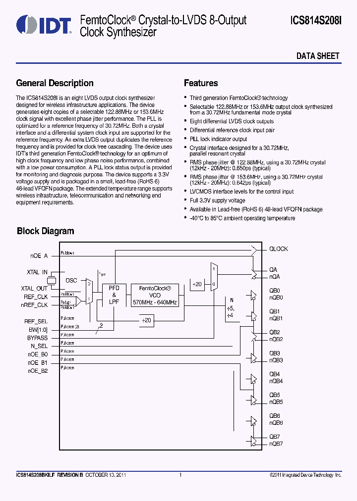 ICS814S208I_4669985.PDF Datasheet