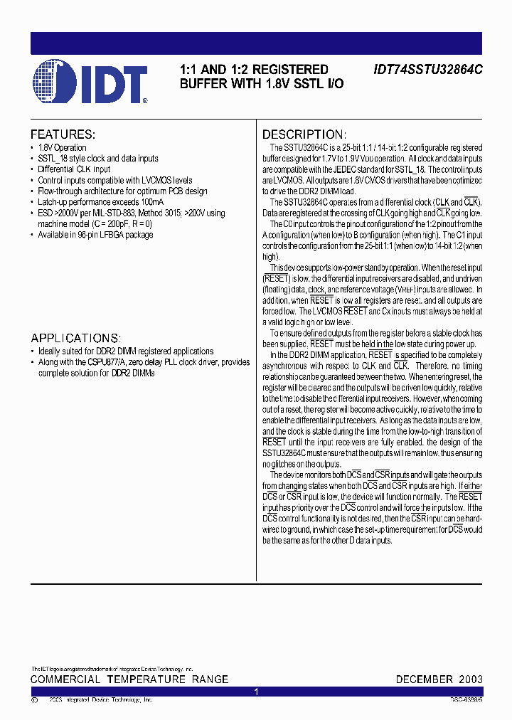 IDT74SSTU32864CBFG_4670595.PDF Datasheet
