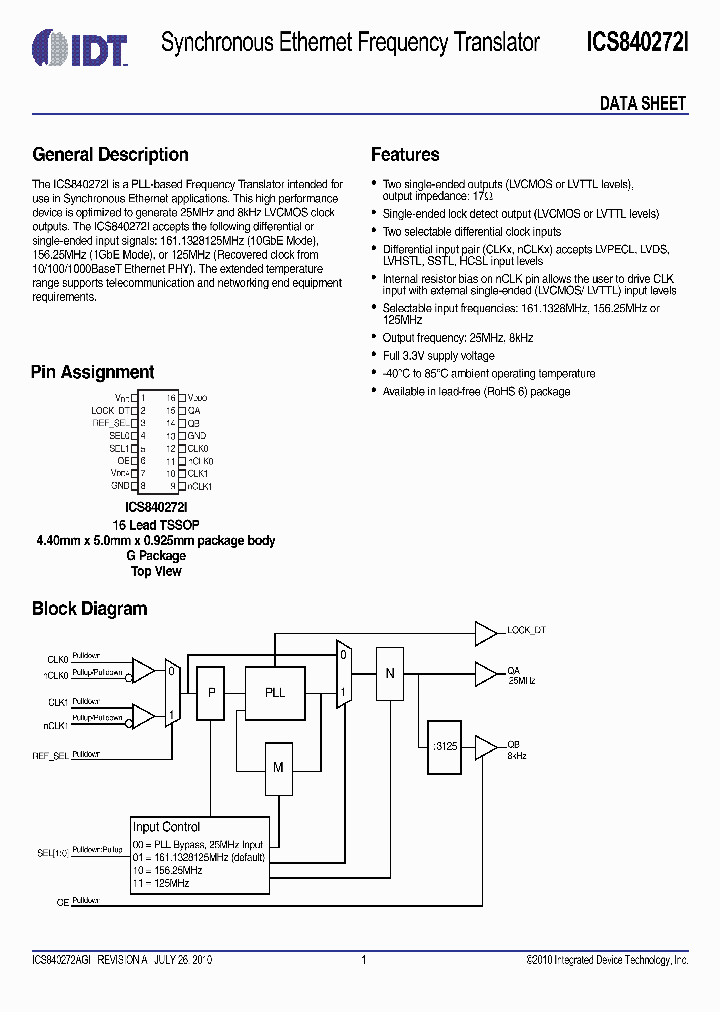 ICS840272I_4670056.PDF Datasheet