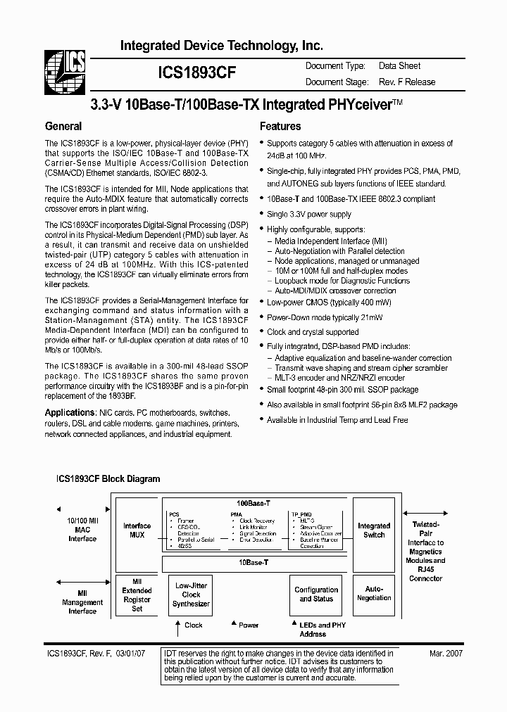 ICS1893CFIT_4670516.PDF Datasheet