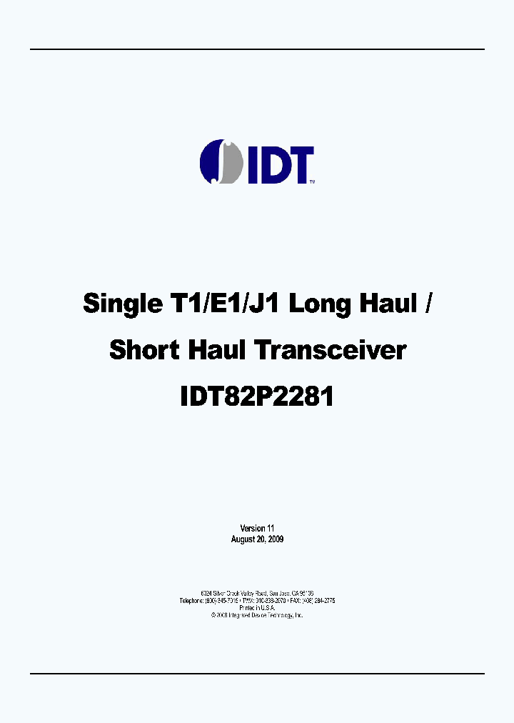 IDT82P2281PFGBLANK_4672488.PDF Datasheet