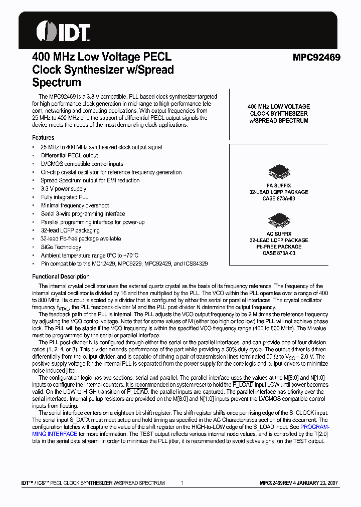 MPC92469_4672883.PDF Datasheet