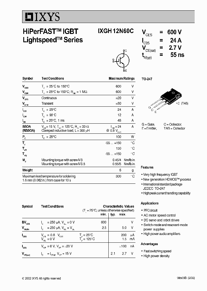 IXGH12N60C_4673866.PDF Datasheet