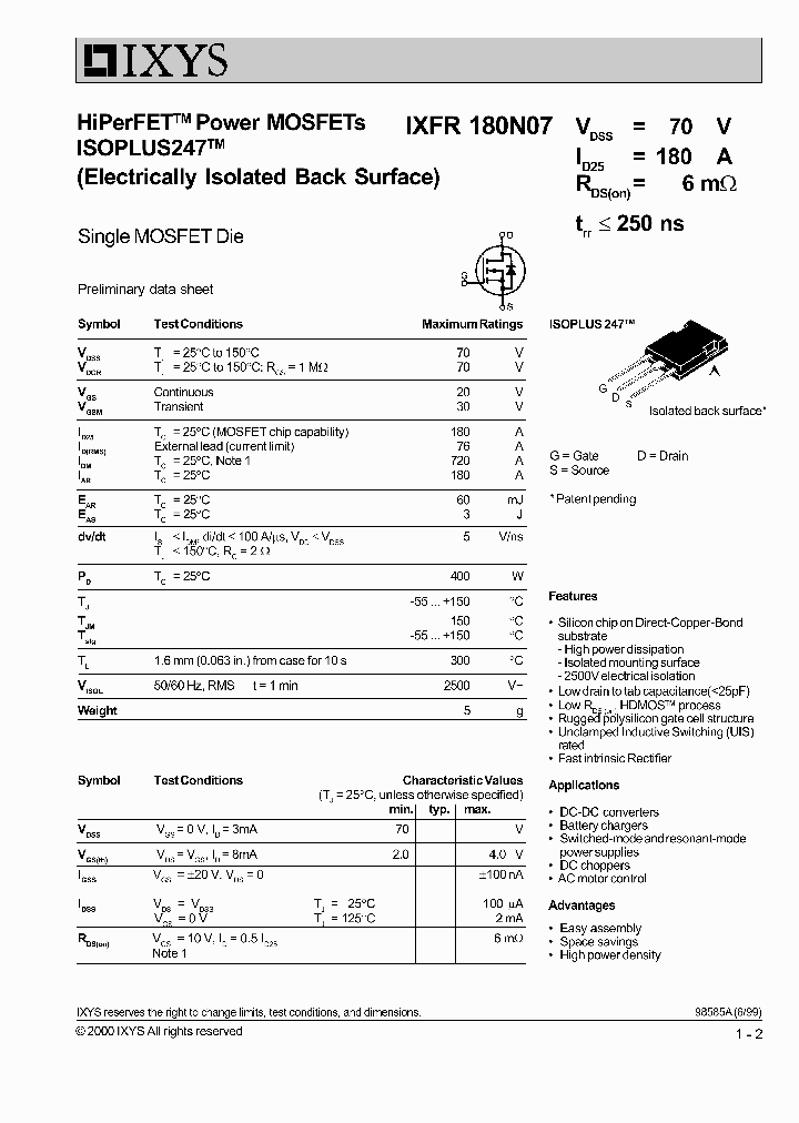 IXFR180N07_4673738.PDF Datasheet