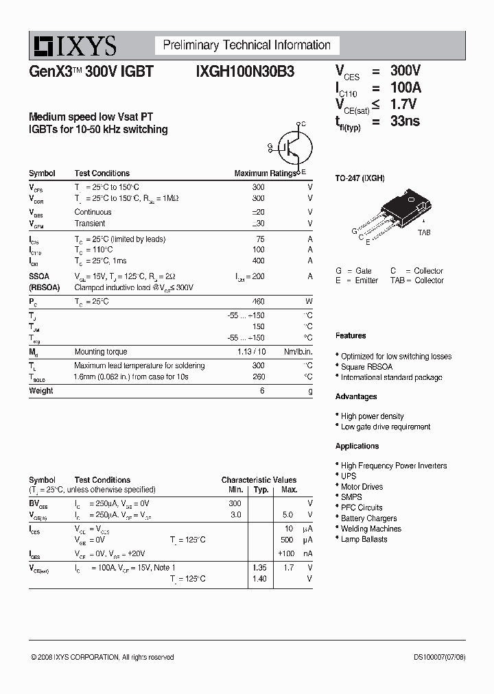 IXGH100N30B3_4673860.PDF Datasheet