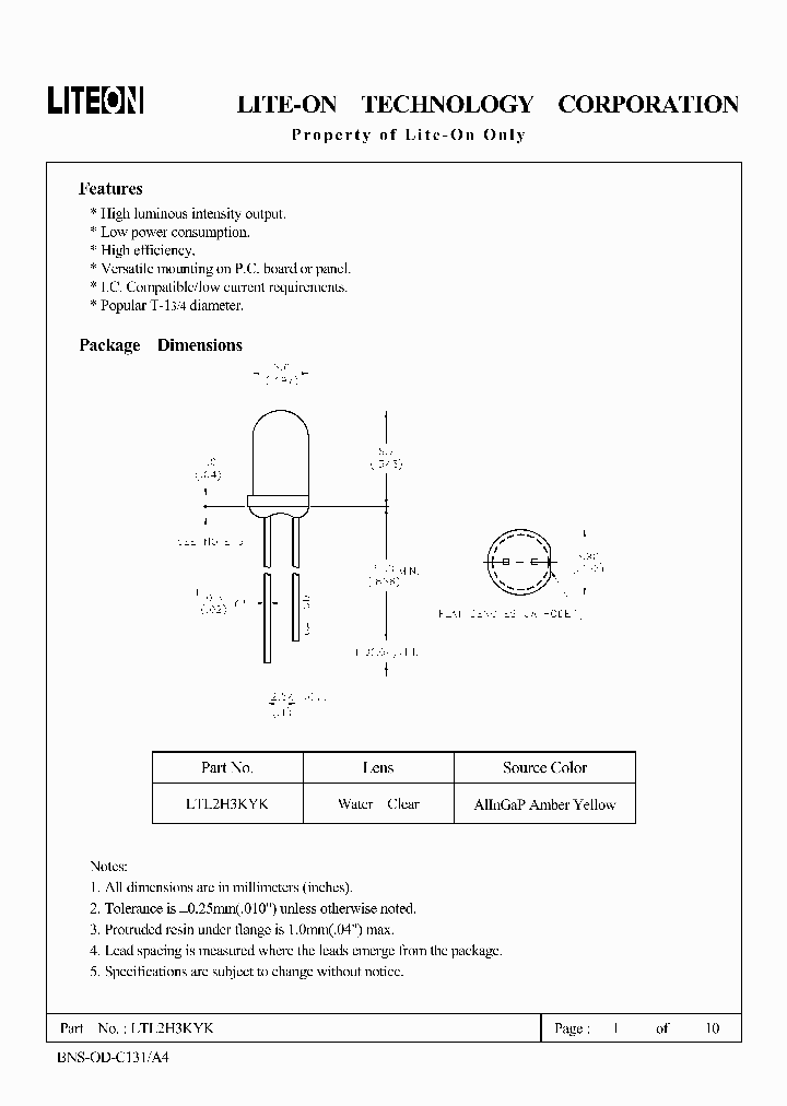 LTL2H3KYK_4676625.PDF Datasheet