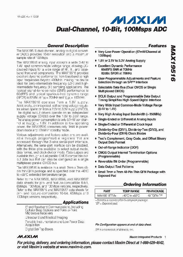 MAX19516_4677722.PDF Datasheet