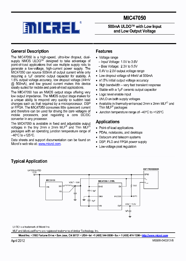 MIC47050-18YML_4678281.PDF Datasheet