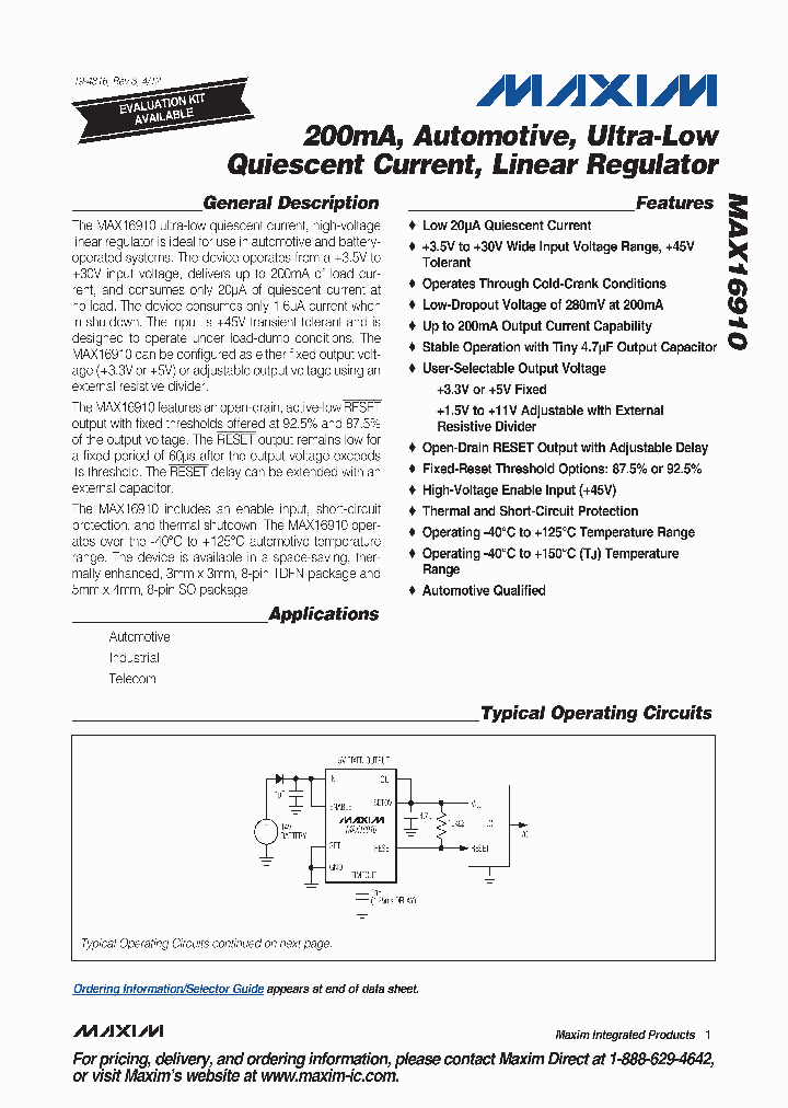 MAX1691012_4677420.PDF Datasheet