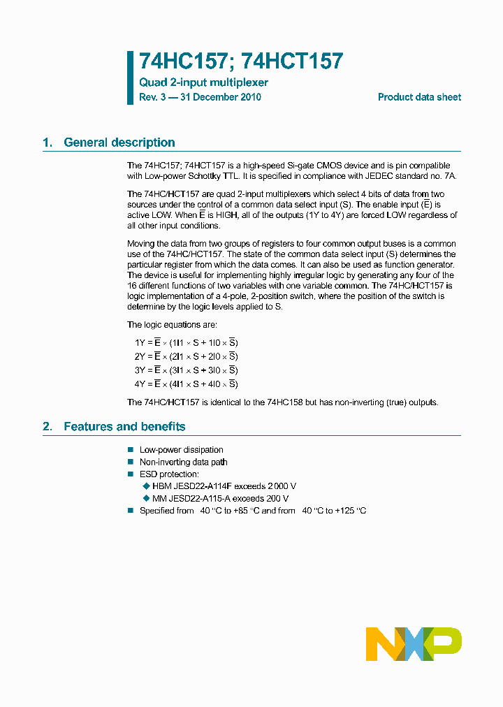 74HC157DB_4680038.PDF Datasheet