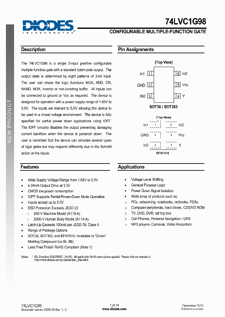 74LVC1G98FW4_4680664.PDF Datasheet