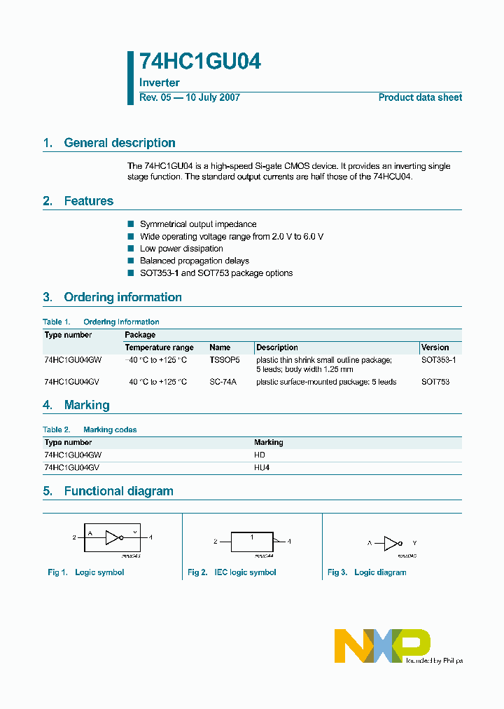 74HC1GU04GV_4681879.PDF Datasheet