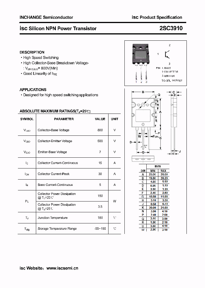 2SC3910_4682518.PDF Datasheet