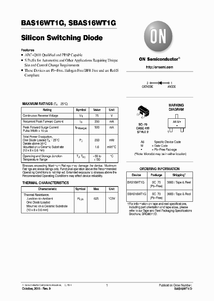SBAS16WT1G_4683511.PDF Datasheet