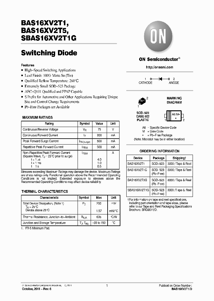 SBAS16XV2T1G_4683585.PDF Datasheet