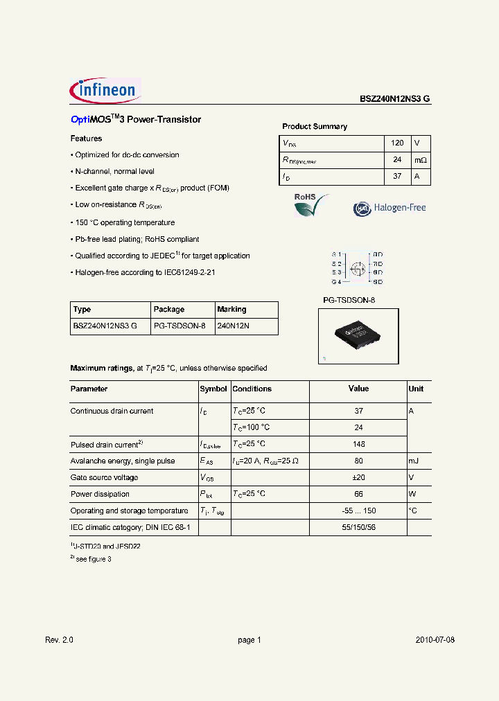 BSZ240N12NS3G_4683867.PDF Datasheet