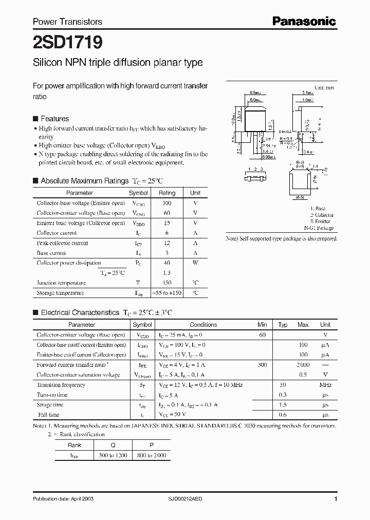 2SD1719_4684597.PDF Datasheet