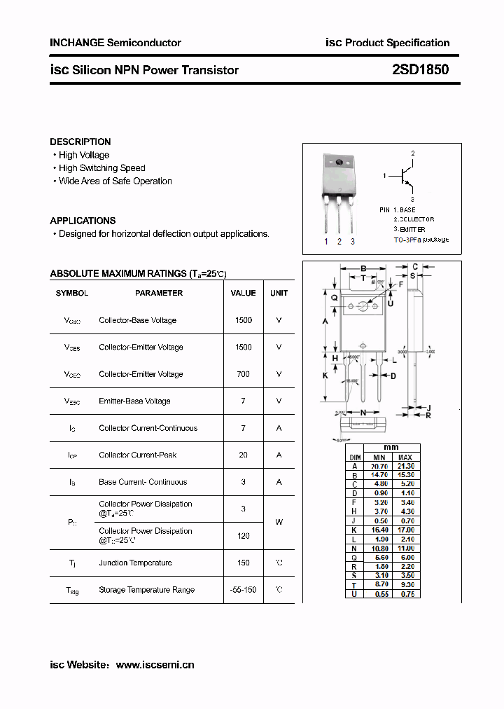 2SD1850_4687395.PDF Datasheet