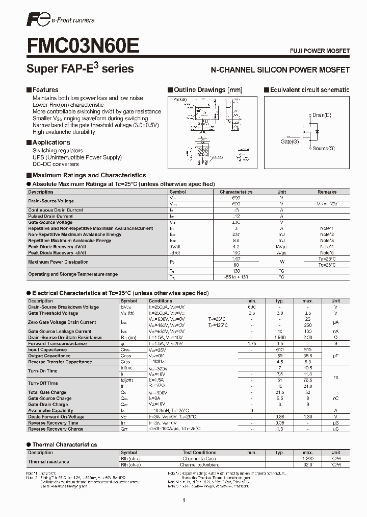 FMC03N60E_4688193.PDF Datasheet