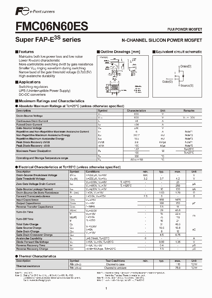 FMC06N60ES_4688195.PDF Datasheet