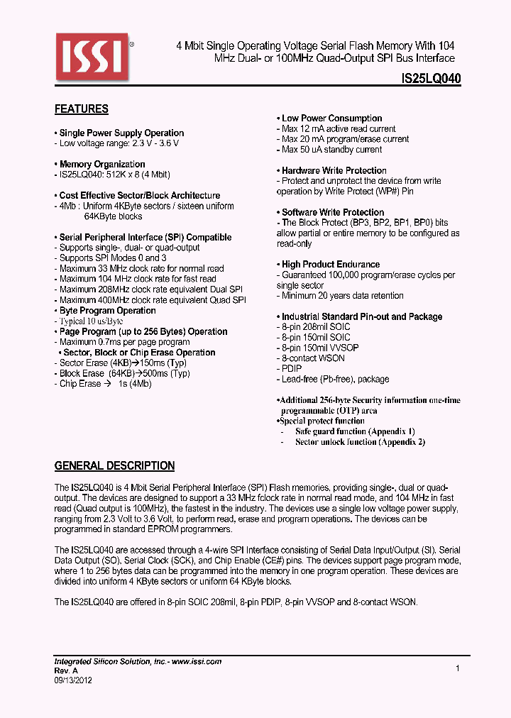 IS25LQ040_4688477.PDF Datasheet